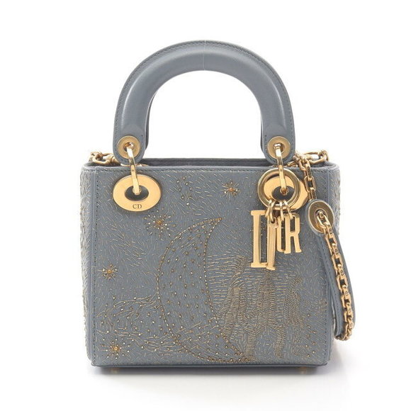 Dior Lady Moon my Eye handbag leather blue - Picture 1 of 7